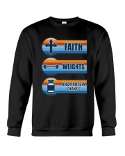 Vintage Faith Weights And Protein Shakes Shirt Crewneck Sweatshirt thumbnail