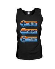 Vintage Faith Weights And Protein Shakes Shirt Unisex Tank thumbnail