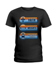 Vintage Faith Weights And Protein Shakes Shirt Ladies T-Shirt thumbnail