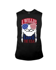 American Flag I Willie Love The Usa Shirt Sleeveless Tee thumbnail