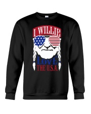 American Flag I Willie Love The Usa Shirt Crewneck Sweatshirt thumbnail