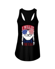 American Flag I Willie Love The Usa Shirt Ladies Flowy Tank thumbnail