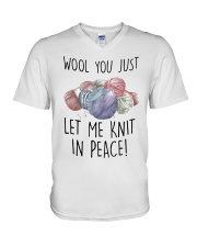 Wool You Just Let Me Knit In Peace Shirt V-Neck T-Shirt thumbnail