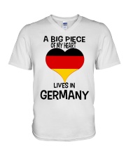 A Big Piece Of My Heart Lives In German Shirt V-Neck T-Shirt thumbnail