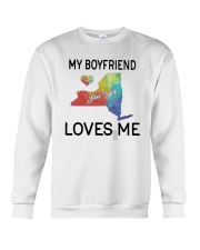 Lgbt My Boyfriend In New York Loves Me Shirt Crewneck Sweatshirt thumbnail