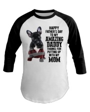 Bulldog Father Day Amazing Daddy Thanks Mom Shirt Baseball Tee thumbnail