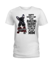 Bulldog Father Day Amazing Daddy Thanks Mom Shirt Ladies T-Shirt thumbnail