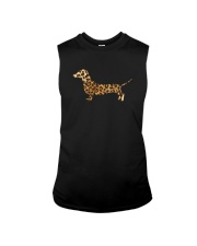 Leopard Print Dachshund Shirt Sleeveless Tee thumbnail