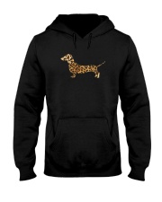 Leopard Print Dachshund Shirt Hooded Sweatshirt thumbnail