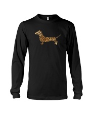 Leopard Print Dachshund Shirt Long Sleeve Tee thumbnail
