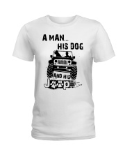 A Man His Dog And His Jeep Shirt Ladies T-Shirt thumbnail