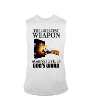 The Greatest Weapon Against Evil Is Gods Shirt Sleeveless Tee thumbnail