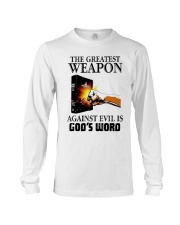 The Greatest Weapon Against Evil Is Gods Shirt Long Sleeve Tee thumbnail