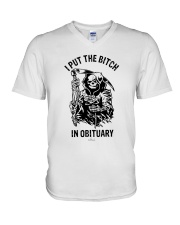 Death I Put The Bitch In Obituary Shirt V-Neck T-Shirt thumbnail