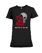 Skull The Old Ways Podcast Come Join Us Shirt Premium Fit Ladies Tee thumbnail
