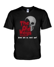Skull The Old Ways Podcast Come Join Us Shirt V-Neck T-Shirt thumbnail