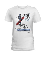 Mountain Happy Snowboarding Year Shirt Ladies T-Shirt thumbnail
