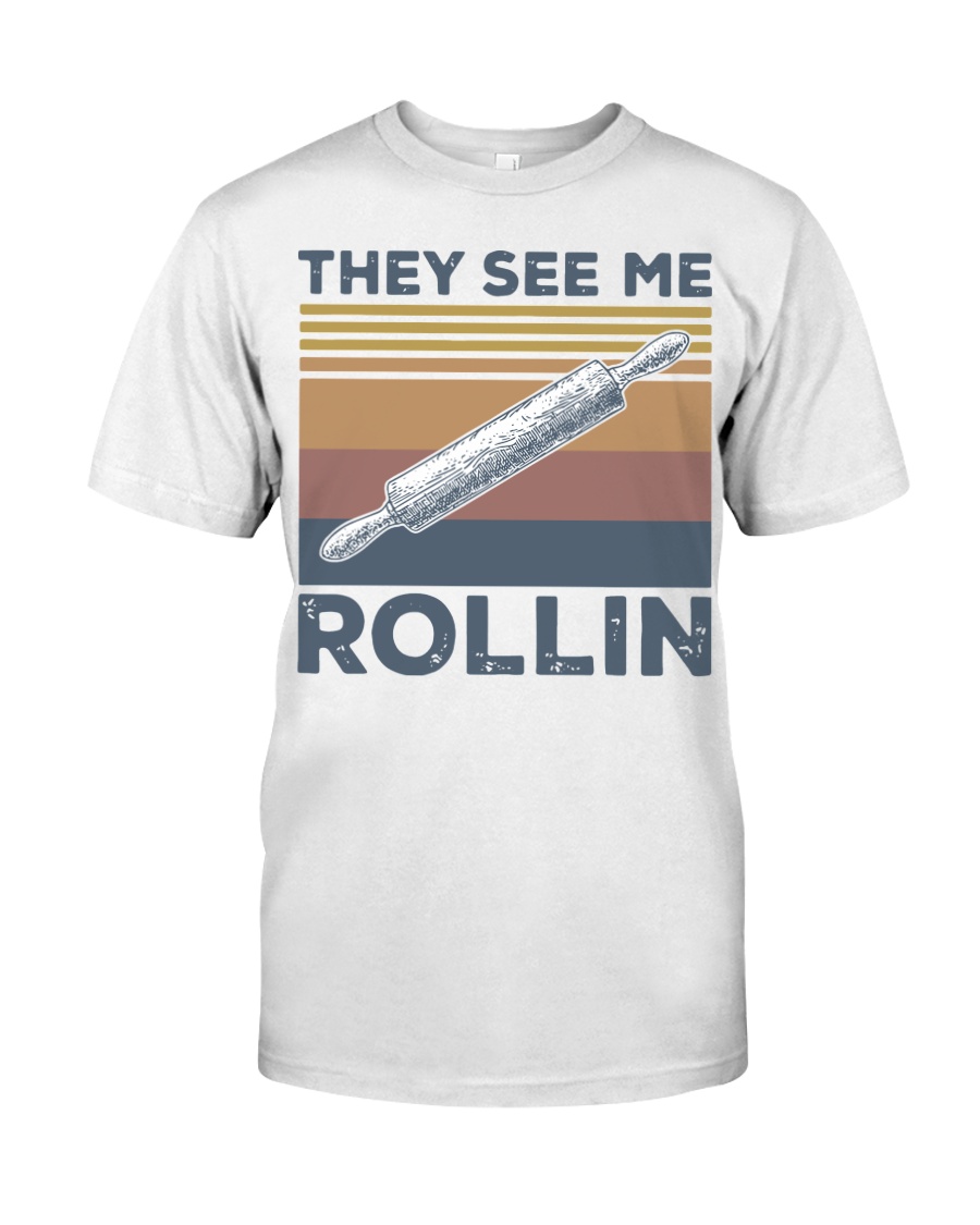 Vintage They See Me Rollin Shirt Classic T-Shirt