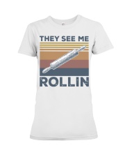 Vintage They See Me Rollin Shirt Premium Fit Ladies Tee thumbnail