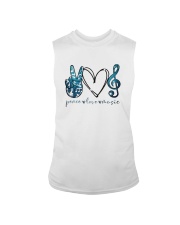 Key Sol Blue Peace Love Music Shirt Sleeveless Tee thumbnail