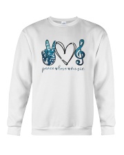 Key Sol Blue Peace Love Music Shirt Crewneck Sweatshirt thumbnail