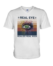 Vintage Weed Real Eye Realize Real High Shirt V-Neck T-Shirt thumbnail