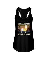 Vintage Llama Just Killed A Man Shirt Ladies Flowy Tank thumbnail