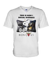 This Is How I Social Distance Bon Jovi Shirt V-Neck T-Shirt thumbnail