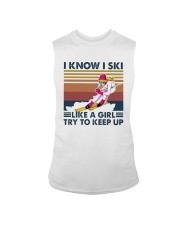 Vintage I Know I Ski Like A Girl Try To Keep Shirt Sleeveless Tee thumbnail