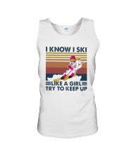 Vintage I Know I Ski Like A Girl Try To Keep Shirt Unisex Tank thumbnail
