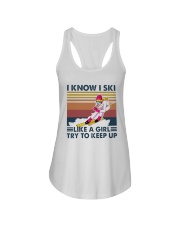 Vintage I Know I Ski Like A Girl Try To Keep Shirt Ladies Flowy Tank thumbnail