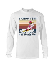 Vintage I Know I Ski Like A Girl Try To Keep Shirt Long Sleeve Tee thumbnail