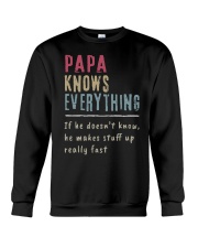 Papa Knows Everything If He Doesn't Know He Shirt Crewneck Sweatshirt thumbnail