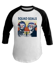 Vintage American Flag Squad Goals Shirt Baseball Tee thumbnail