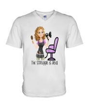 Hair Stylist The Struggle Is Real Shirt V-Neck T-Shirt thumbnail