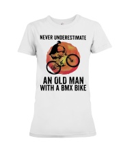 Vintage Never Underestimate An Old Man Shirt Premium Fit Ladies Tee thumbnail