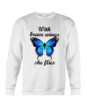 Butterfly With Brave Wings She Flies Shirt Crewneck Sweatshirt thumbnail