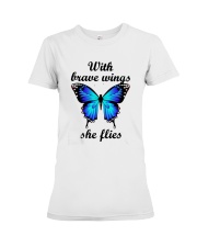 Butterfly With Brave Wings She Flies Shirt Premium Fit Ladies Tee thumbnail