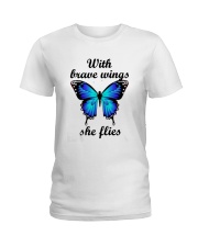 Butterfly With Brave Wings She Flies Shirt Ladies T-Shirt thumbnail