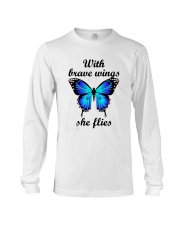 Butterfly With Brave Wings She Flies Shirt Long Sleeve Tee thumbnail