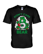 Cannabis Don't Care Bear Shirt V-Neck T-Shirt thumbnail