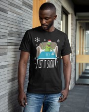 Christmas Santa Frog Let It Snow Shirt Classic T-Shirt apparel-classic-tshirt-lifestyle-front-41-b