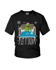 Christmas Santa Frog Let It Snow Shirt Youth T-Shirt tile