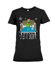 Christmas Santa Frog Let It Snow Shirt Premium Fit Ladies Tee tile