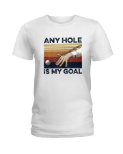 Vintage Any Hole Is My Goal Shirt Ladies T-Shirt tile