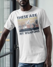Vintage These Are My Weapons Shirt Classic T-Shirt apparel-classic-tshirt-lifestyle-front-39