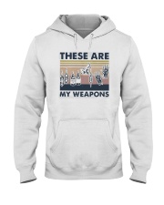 Vintage These Are My Weapons Shirt Hooded Sweatshirt thumbnail