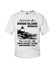 Never Piss Off A Rhode Island Woman Shirt Youth T-Shirt thumbnail