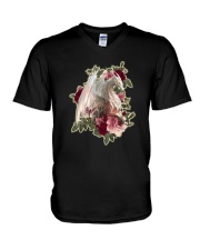 Rose White Dragon Shirt V-Neck T-Shirt thumbnail