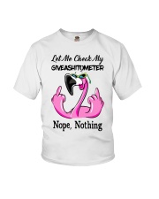 Flamingo Let Me Check My Giveashitometer Shirt Youth T-Shirt thumbnail